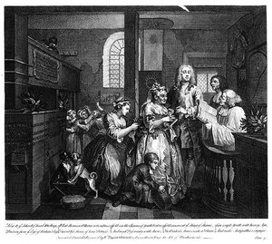 Ehe Mit Einer Alten Jungfer — William Hogarth