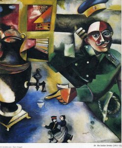 The Soldier Drinks — Marc Chagall