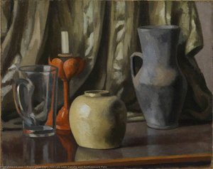 Still Life With Candle And Earthenware Pots — Roger Eliot Fry
