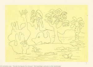Antropofagic Animals In The Landscape — Tarsila Do Amaral