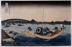 Ommaya-gashi Yori Ryogoku-bashi No Sekiyo O Miru — Katsushika Hokusai