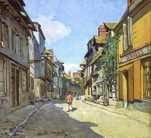 La Rue Bavolle At Honfleur — Claude Monet