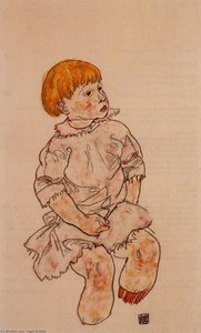 Enfant Assis - Anton Prschka Jr. — Egon Schiele