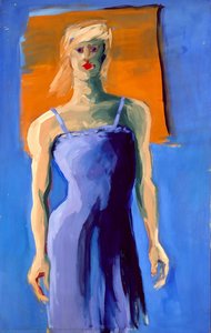 Selbstportrait Fummel Travestie — Rainer Fetting