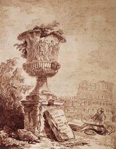 The Draughtsman Of The Borghese Vase — Hubert Robert