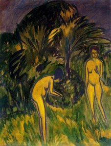 Due Donne Nude Sotto Gli Alberi — Ernst Ludwig Kirchner