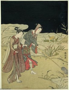 Catching Fireflies — Suzuki Harunobu