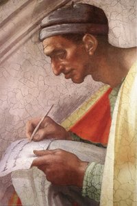Zerubbabel - Abiud - Eliakim (detalj) — Michelangelo