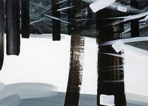 Tracks, Signs, Glimpse, Wolf (polyptych, Panel 3 Of 8) — Esther Tyson