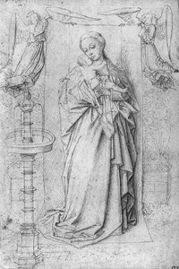 Copy Drawing Of Madonna By The Fountain — Jan Van Eyck