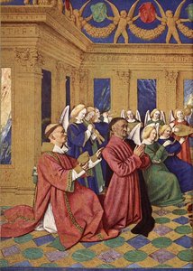 Etienne Chevalier (1410-74) And His Patron Paying Homage To The Virgin And Child — Jean Fouquet