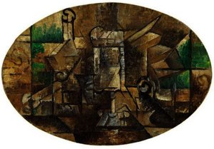 Nápojová Skříňka A Skleněná Láhev — Georges Braque