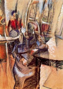 Interior With Two Female Figures — Umberto Boccioni
