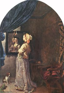Woman Before The Mirror — Frans Van Mieris