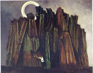 Bosque Oscuro Y Pájaro — Max Ernst