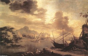 Blick Auf Den Golf Von Salerno — Salvator Rosa