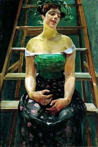 Model In A Studio — Jacek Malczewski