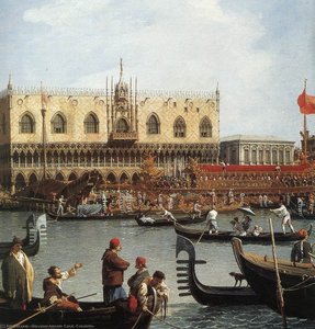 Rückkehr Des Bucentoro Zum Molo Am Christi-himmelfahrtstag (detail) — Giovanni Antonio Canaletto