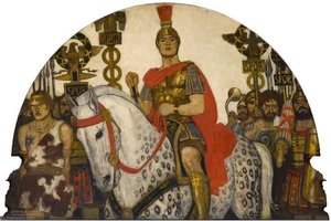 Soldier On A Horse, Depicting The History Of The Township Of Braintree — Maurice Greiffenhagen