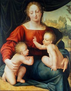 Virgin, Child And St. John The Baptist — Cesare Da Sesto