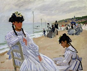 La Plage De Trouville — Claude Monet