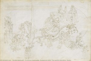 La Divina Commedia, Purgatorio Xxxi. L' Paradiso Terrestre: Dante — Sandro Botticelli