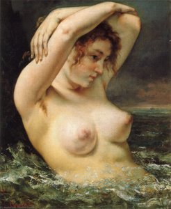 Žena U Talasima — Gustav Кјорбе