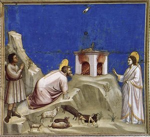 Scènes Della Vita Di Gioachim: 4. L'offerta Sacrificale Di Gioachim (cappella Scrovegni (arena Chapel), Padova) — Giotto Di Bondone