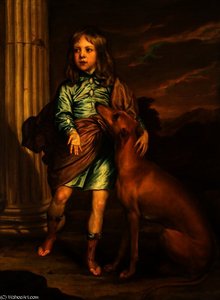 Un Noble Enfant Avec Un Lévrier — Sir Anthony Van Dyck