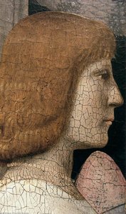 Madonna I Dzieciątko Przychodzące Z Aniołami (detal) — Piero Della Francesca