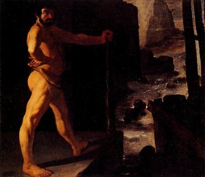 Hércules Detiene El Curso Del Rio Alfeo — Francisco De Zurbarán