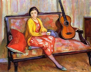 Nono And A Guitar — Henri Lebasque
