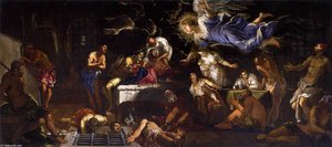 St Roch Im Gefängnis Besucht Von Einem Engel — Tintoretto (jacopo Comin)