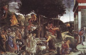 Les Épreuves Et L'appel De Moïse — Sandro Botticelli