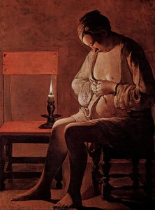 Donna Che Cattura Una Zanzara — Georges De La Tour