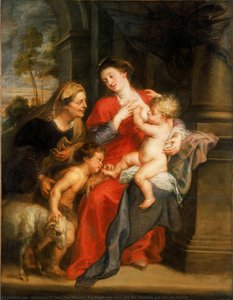 The Virgin And Child With Sts. Elizabeth And John The Baptist — Workshop Of Peter Paul Rubens