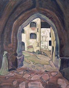 Femeia La Intrarea În Tunel — Nicolae Roerich