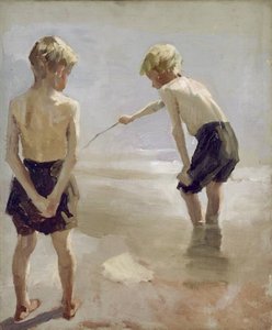 Boys On The Beach — Albert Edelfelt