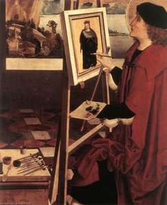 St Luke Painting The Madonna (detail) — Niklaus Manuel