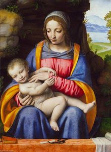 The Virgin And Child In A Landscape — Bernardino Luini