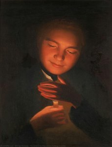 Der Künstlers Bruder James Mit Einer Kerze — George Romney