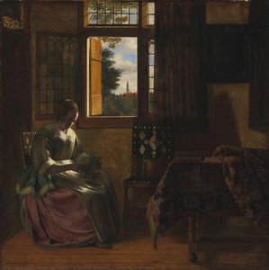 A Woman Reading A Letter By A Window — Питер Де Хух