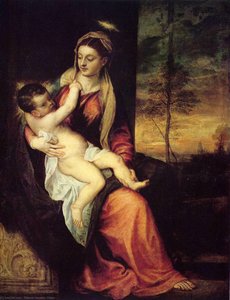 Mary With The Christ Child — Titian