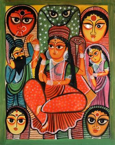 Chouko Pat On Popular Folklore Of Manasa Mangal — Swarna Chitrakar