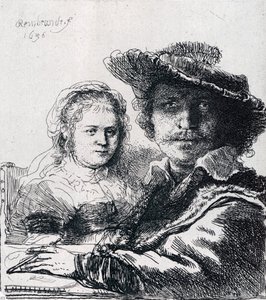 Autoportrait Con Saskia — Rembrandt Van Rijn