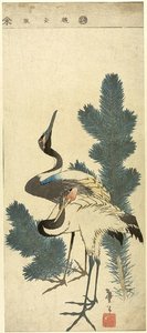 Deux Cignes, Période Edo Tardive — Katsushika Hokusai