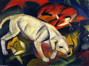 Tre Animali (cane, Volpe E Gatto) — Franz Marc