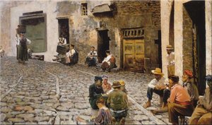 Chiacchiere A Riomaggiore — Telemaco Signorini