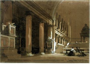 Interior Of The Church Of San Lorenzo, Rome — David Roberts