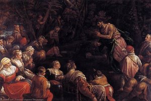 St John The Baptist Preaching — Francesco Bassano The Younger